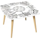 Paperflow Kids Monument Maltisch weiß 60,0 x 60,0 x 46,0 cm