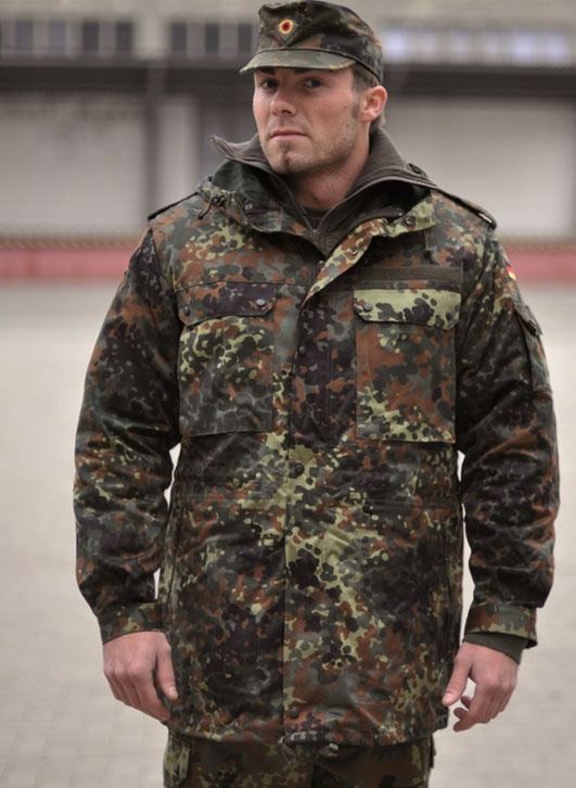 Mil-Tec BW Field, veste textile avec veste intérieure - Camo (Flecktarn) - 15 BW