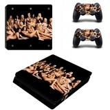 DOTBUY PS4 Slim Skin Aufkleber Sticker Design Folie schützende Haut Schale für Sony Playstation 4 Slim Konsole und 2 Dualshock Controller (Sexy Girls)