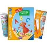 tiptoi Ravensburger Set: Deutsch 1. Klasse (Mein Lern-Spiel-Abenteuer) + 00110 Stift mit ABC-Poster, Lernspielzeug für Kinder