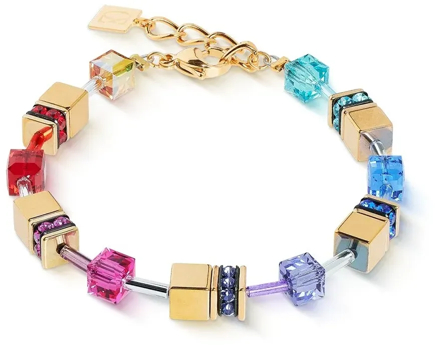 Coeur De Lion Damen Armband  3015/30-1535 GeoCUBE® Iconic Metallic Rainbow gold