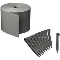 Versele-Laga Nature Rasenkanten-Set H15 cm x 10 m mit Erdnägeln Grau