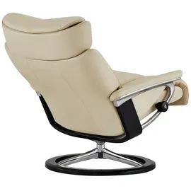 Stressless Relaxsessel mit Hocker Leder 78 x 111 x 76 cm creme