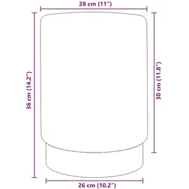 vidaXL Hocker Dunkelgrau und Golden Samt