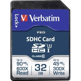 Verbatim SDHC Pro 32GB Class 10 UHS-I U3