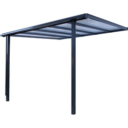 Beckmann Terrassendach TREND Gr. 1, BxT: 312×250 cm, Bedachung Doppelstegplatten grau