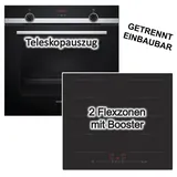 Siemens Backofen ecoClean + PKM Flächeninduktionskochfeld Kindersicherung autark 60cm