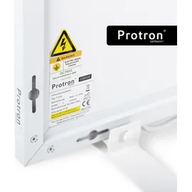 Protron Infrarotheizung Panel Heizkörper Elektroheizung IR Wandheizung 1000Watt 120x60cm mit Smart-Thermostat - Silber