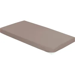 BIERBAUM Spannbettlaken »Jersey«, 95 % Baumwolle und 5 % Elasthan für optimale Weichheit und Dehnbarkeit BIERBAUM stein B/L: 180-200 cm x 200-220 cm