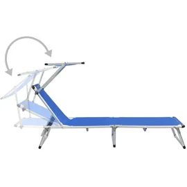 vidaXL Sonnenliege Klappliege 200 x 58 x 26 cm Blau