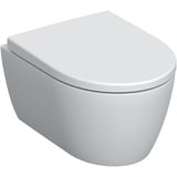 Geberit iCon Set Wand-WC Tiefspüler, verkürzte Ausladung, geschlossene Form, Rimfree, mit WC-Sitz weiß