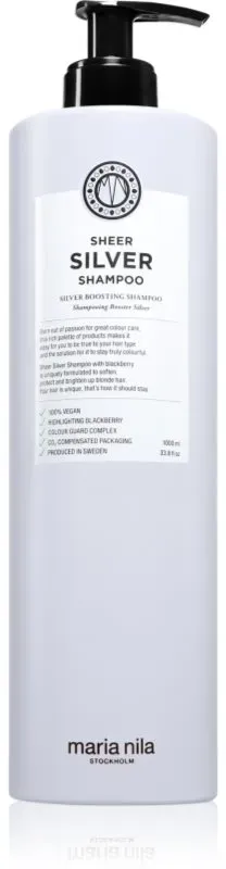 Maria Nila Sheer Silver Shampoo Shampoo zum Neutralisieren von Gelbstich 1000 ml