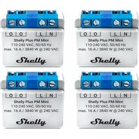Shelly WLAN-Energiemesser Plus PM Mini, Bluetooth, Unterputz, 4 Stück