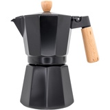 Vin Bouquet Italienische Kaffeemaschine Vin Bouquet Aluminium 6 Tassen Schwarz