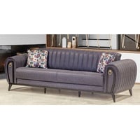 Casa Padrino Schlafsofa Luxus Schlafsofa Lila / Schwarz / Gold 222 x 90 x H. 80 cm - Modernes Wohnzimmer Sofa - Luxus Wohnzimmer Möbel