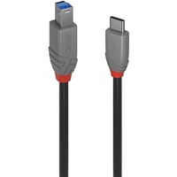 Lindy USB-Kabel USB 3.2 Gen1 (USB 3.0 / USB 3.1 Gen1) USB-C® Stecker, USB-B Stecker Schwarz