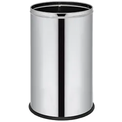Büro Mülleimer ohne Deckel, Papierkorb, 18 l, Edelstahl