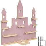 Tectake Kinderregal Tonieregal 59 x 58 x 15,5 cm Holz pink