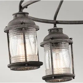 Elstead Lighting Ashland Bay 5-flg. Ø 66,3 cm grau Aluminium, Glas, Metall