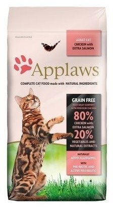 Applaws trockenes Katzenfutter 400 g - mit Huhn und Lachs + Überraschung für die Katze (Rabatt für Stammkunden 3%)
