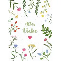 Grußkarten Faltkarte 'Alles Liebe' (Samenpapier)