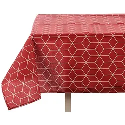 San Ignacio KINVARA - Anti-Flecken-Tischdecke 'Abst Red' 140x180cm
