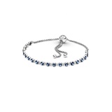PANDORA Timeless Blaues und klares Funkeln Verstellbares Armband aus Sterling Silber mit Kristallen und Zirkonia Steinchen - 599377C01