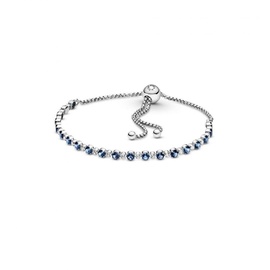 PANDORA Timeless Blaues und klares Funkeln Verstellbares Armband aus Sterling Silber mit Kristallen und Zirkonia Steinchen - 599377C01
