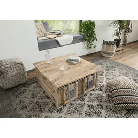 Massivmoebel24 Truhe Mango 90x90x45 whitewash lackiert RAILWAY 364