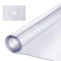 Vevor Kunststoff-Tischdecke, 101,6 x 152,4 cm, 1,5 mm dick, transparenter Tischschutz, rechteckige PVC-Schreibtischunterlage, wasserdichte und leicht zu reinigende Schreibtischunterlage, Tischdecke
