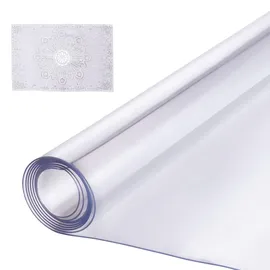 Vevor Kunststoff-Tischdecke, 101,6 x 152,4 cm, 1,5 mm dick, transparenter Tischschutz, rechteckige PVC-Schreibtischunterlage, wasserdichte und leicht zu reinigende Schreibtischunterlage, Tischdecke