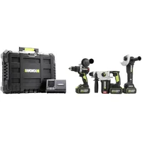 Worx Professional Akku-Bohrhammer inkl. 2 x 5,0 Ah + Aufbewahrungsbox