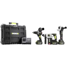 Worx Professional Akku-Bohrhammer inkl. 2 x 5,0 Ah + Aufbewahrungsbox