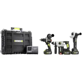 Worx Professional Akku-Bohrhammer inkl. 2 x 5,0 Ah + Aufbewahrungsbox