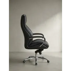 KADIMA DESIGN Chefsessel Echtleder Schwarz
