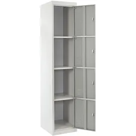 Mendler Schließfach Boston T163 180 x 38 x 45 cm Grau