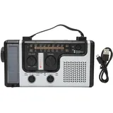 Solarbetriebenes, Handkurbelbetriebenes Am/fm/sw-notfallradio Mit Tragbarer Led-taschenlampe Für Outdoor-aktivitäten