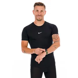 Nike Pro Dri-FIT Tight kurzarm Fitnessshirt Herren 010 black/white XXL