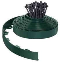 VOUNOT Flexible Rasenkante 2000 x 5 cm 40 Stück Grün