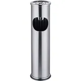 Relaxdays Standaschenbecher mit Mülleimer 8 l silber