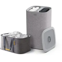 Joseph Joseph - Love your Laundry Set, Tota Trio 60 l & Hold-All Faltbarer Wäschekorb, grau