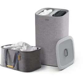 Joseph Joseph - Love your Laundry Set, Tota Trio 60 l & Hold-All Faltbarer Wäschekorb, grau