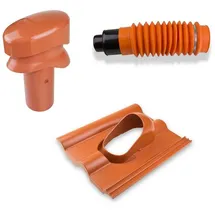 Klüber - Klöber-set7 Dachentlüftung Dn100 Rot Kurz Frankf. Pf. Dachentlüfter