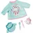 Zapf Puppenflasche Lunch Time Set rosa/türkis 702024