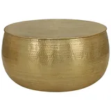 WOMO-DESIGN Couchtisch 90x45 cm Gold, Hammerschlag-optik, handgefertigt