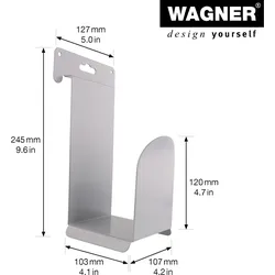 WAGNER hooks4tools Gerätehalter SCHLAUCH/KABEL - 127 x 103 x 245 mm, Stahl beschichtet, für Schläuche, Kabel - 15205601