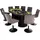 Home Deluxe - Pokertisch Mit 10 Stühlen Double Up - Tisch Mit Led Beleuchtung U. Getränkehalter, Maße: 215 X 106 X 78 Cm, Stuhlfarbe: Hellgrau I Spieltisch Poker Tisch Led-pokertisch Pokertisch Poker
