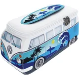 BRISA VW Collection - Volkswagen Universal-Neopren-Schmink-Kosmetik-Kultur-Reise-Apotheke-Tasche-Mäppchen-Beutel T1 Bulli Bus (Klein 23 x 11 x 8 cm)