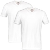 LERROS Herren Doppelpack V-Ausschnitt T-Shirt, Weiß, M EU