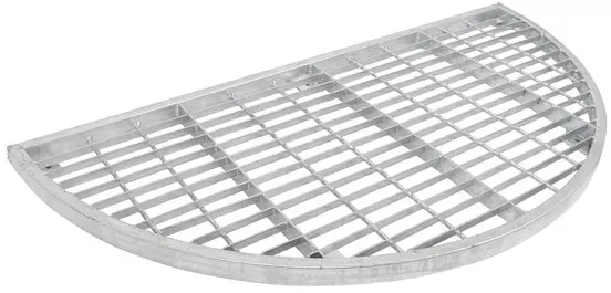 Doorstep grid semicircular - galvanised